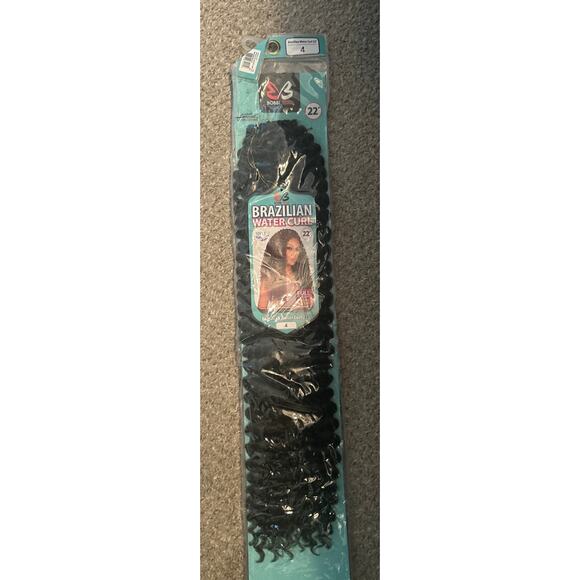 NIP Bobbi Boss Brazilian Water Curl Black 22" Crimped Curls Natural Texture - Picture 4 of 5